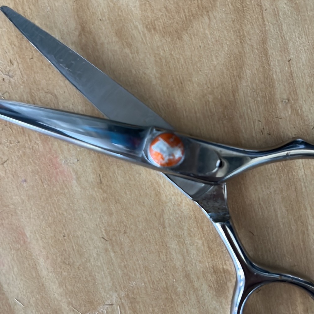 Professional Silver and Brown Hair Scissors - Picture 4 of 4